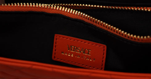 Versace Red Nappa Leather Medusa Evening Bag